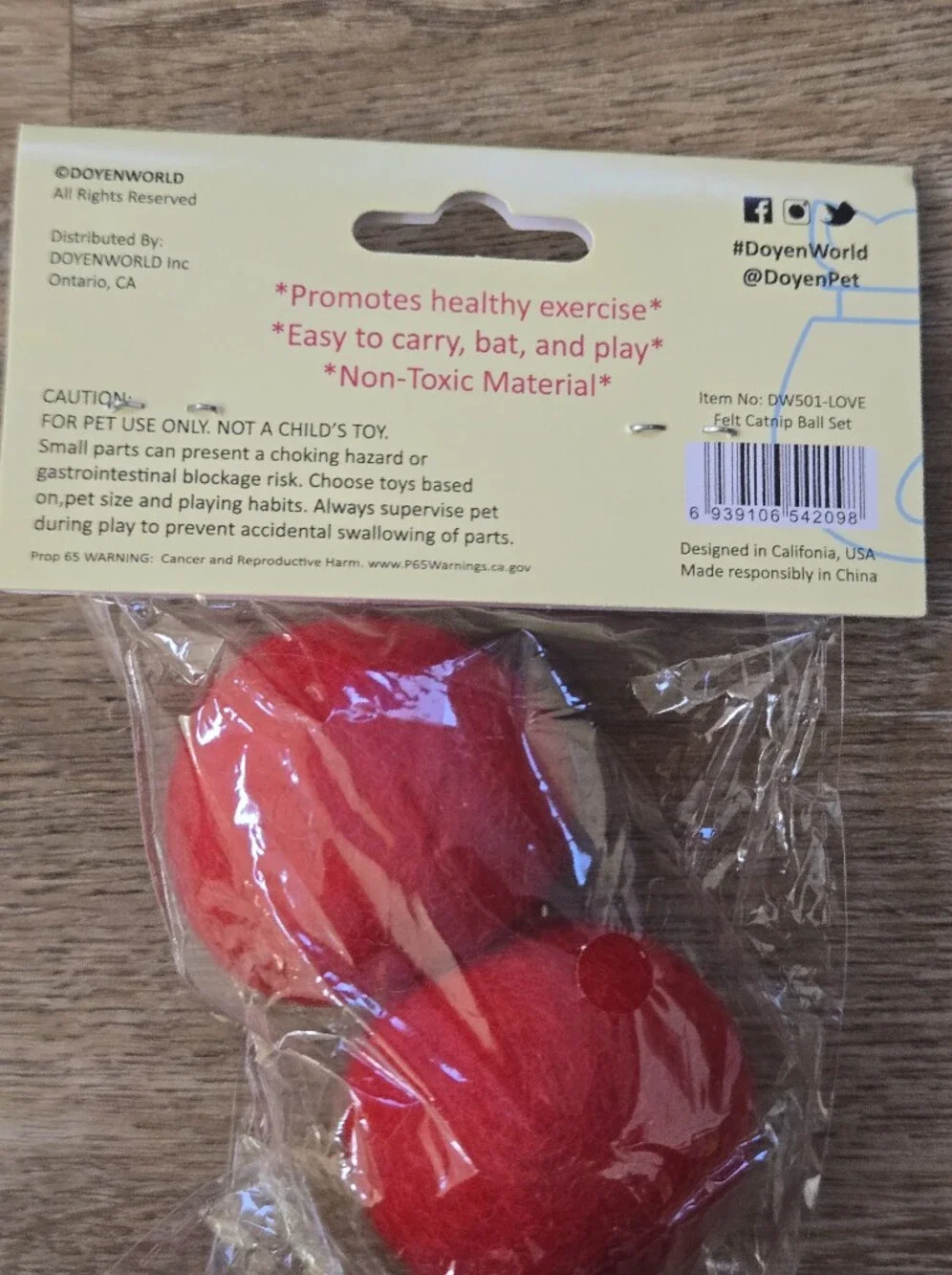 DOYEN WORLD Natural Handmade Cat Toys with Catnip